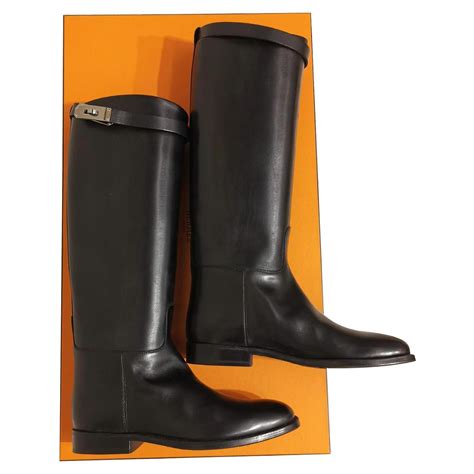 hermes boots black